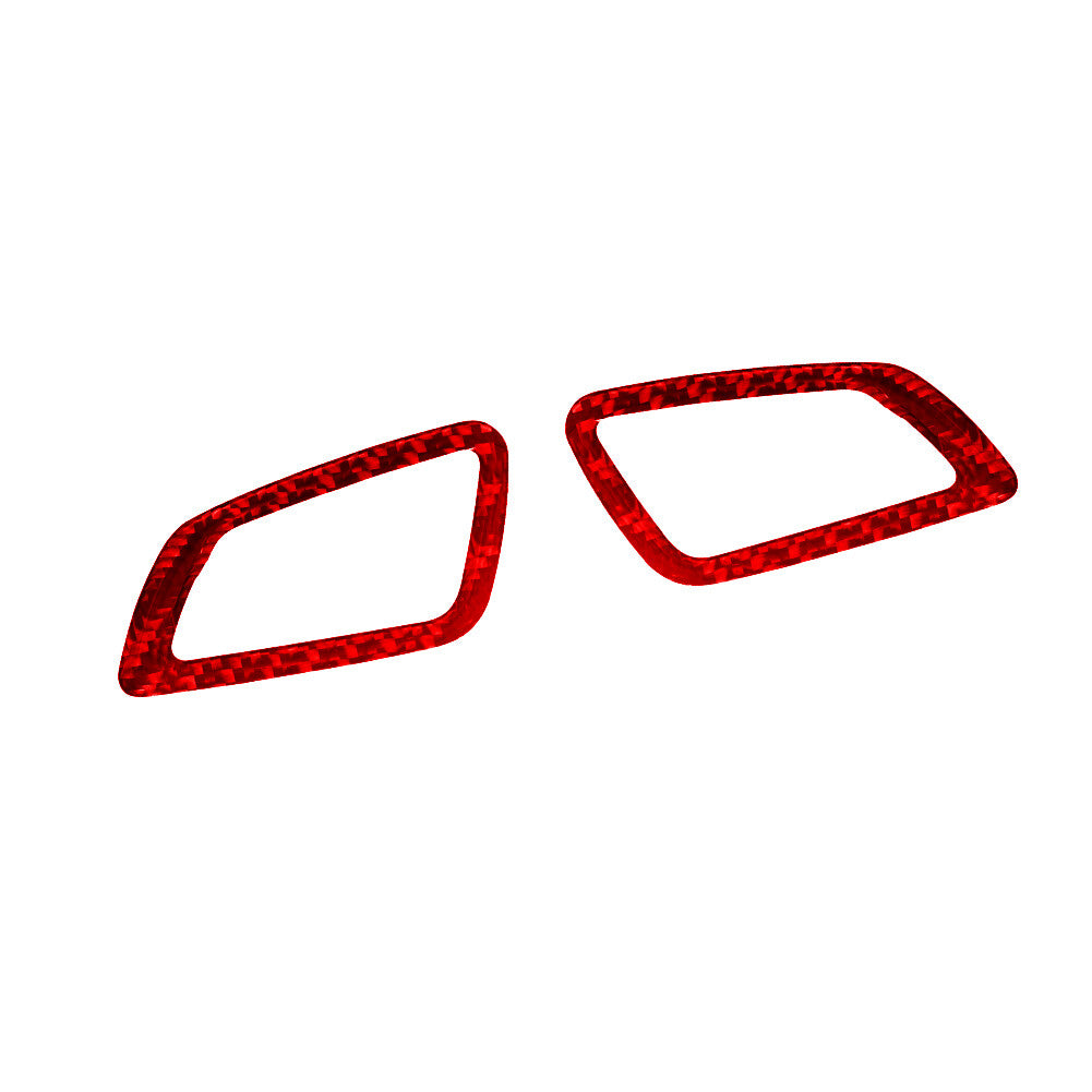 2Pcs Red Carbon Fiber Front Defogging Frame Cover Trim for KIA Cadenza 2014-2016