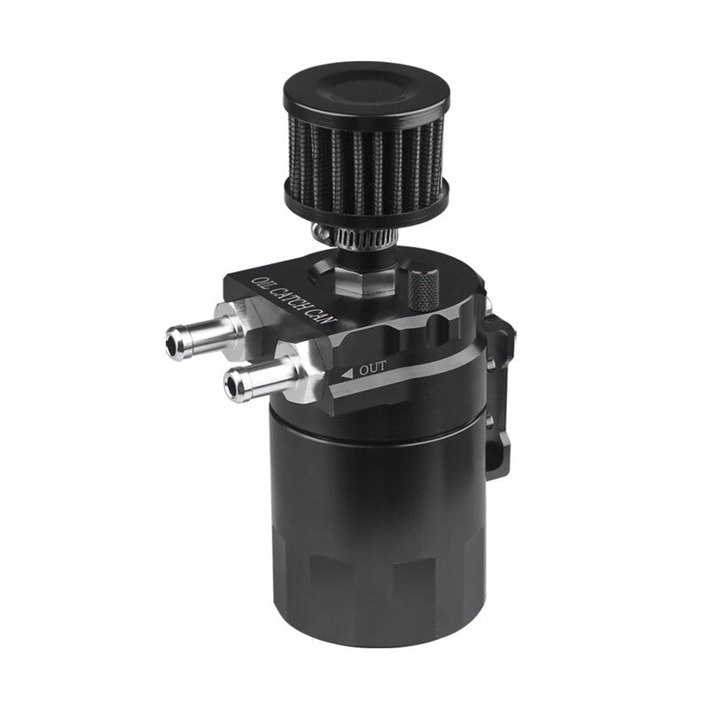 Car 240ml Baffled Aluminum Oil Catch Can Reservoir Tank / Oil Tank With Filter