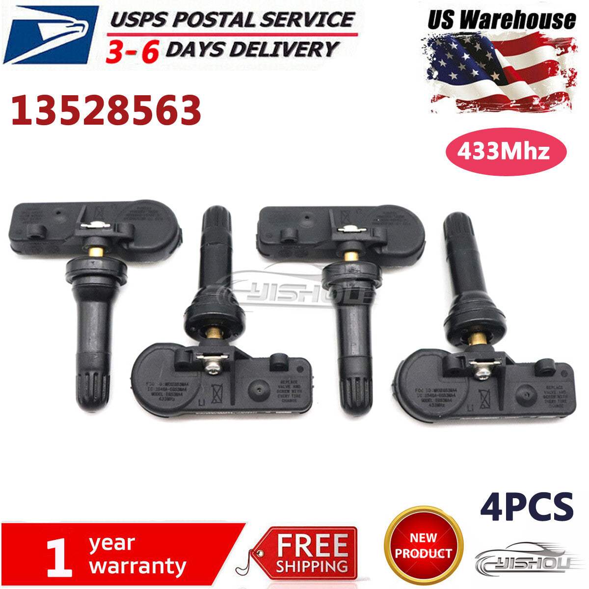 4PCS 13528563 TIRE PRESSURE SENSOR TPMS for GM for Chevy Silverado for Sierra 19-23