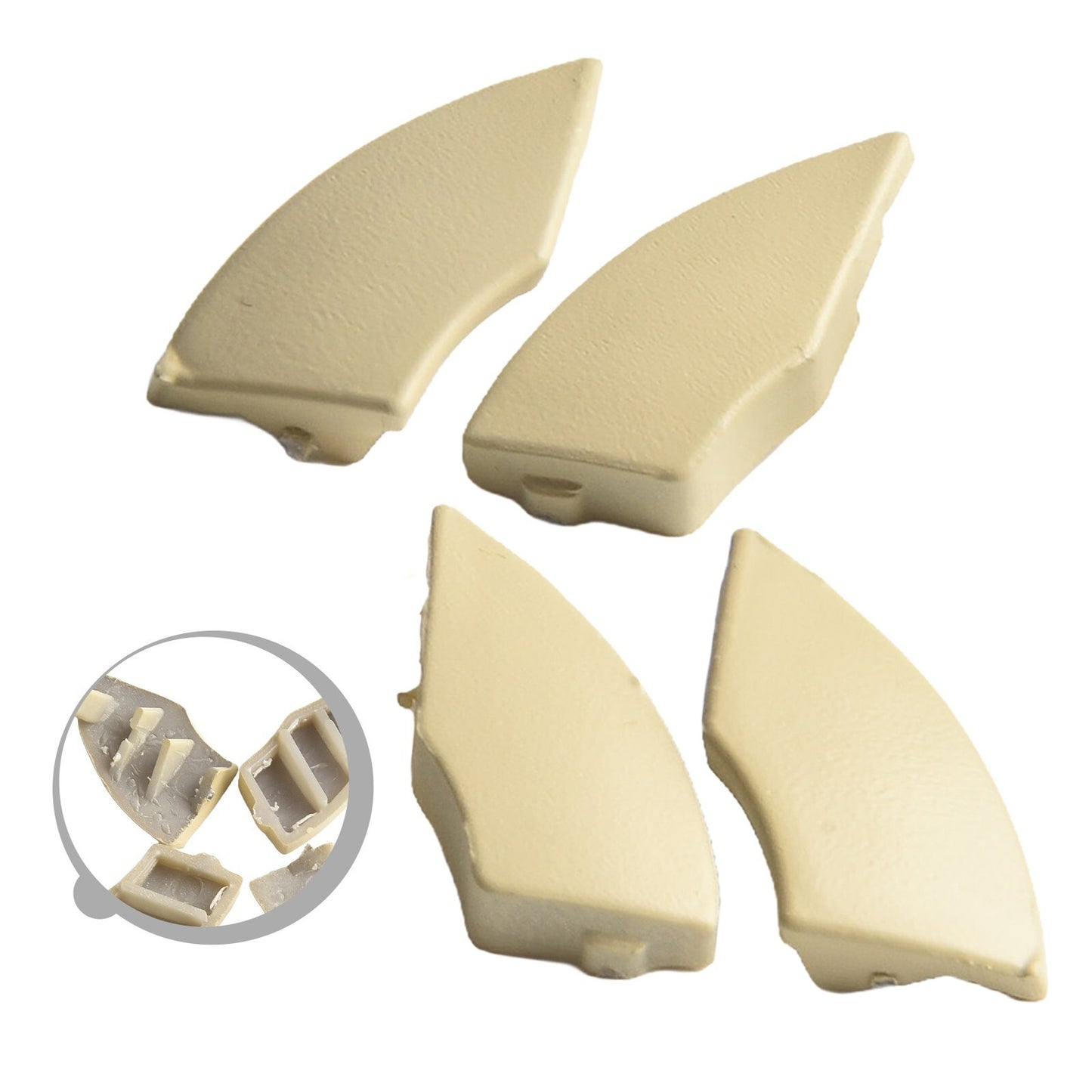 Remove dot hole covers for Fiat 500 radio CD button decorations (4-piece pack)