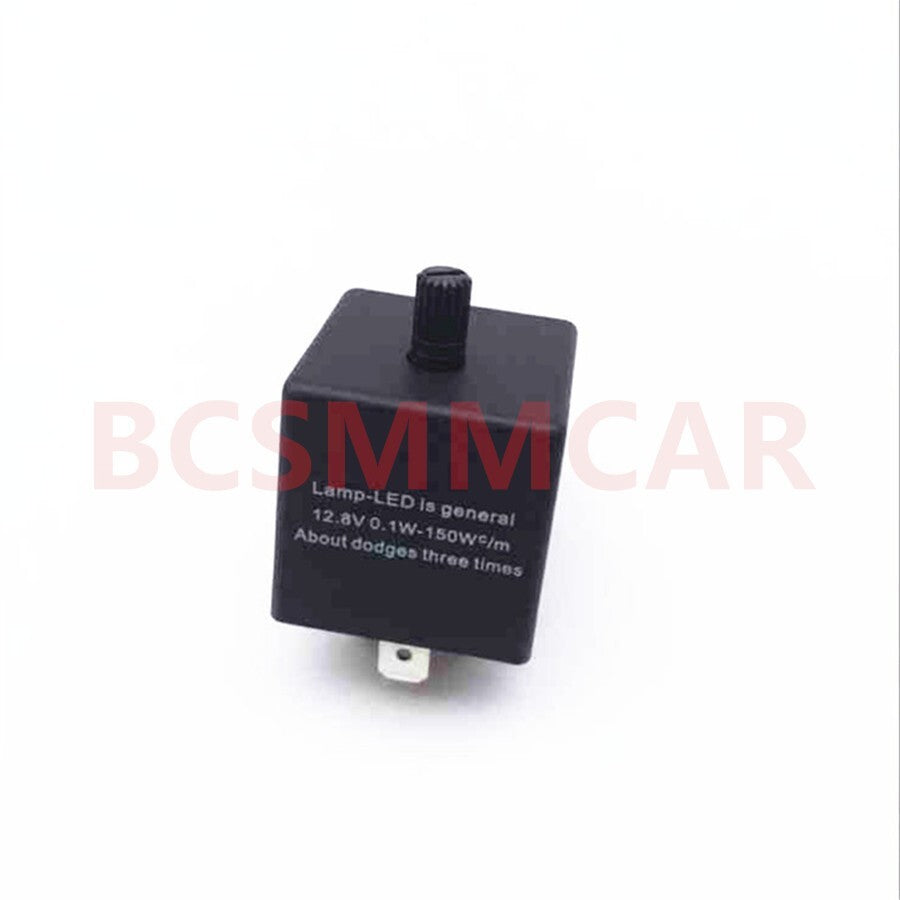 3-Pin Car Flasher Relay Fix Light LED Lamp Turn Signal Hyper Flash Adjustable