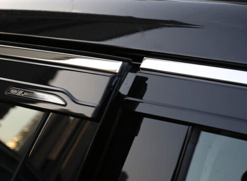Window Visor Sun Rain Guard Vent Shade Steel for Toyota Highlander Black 2020-23
