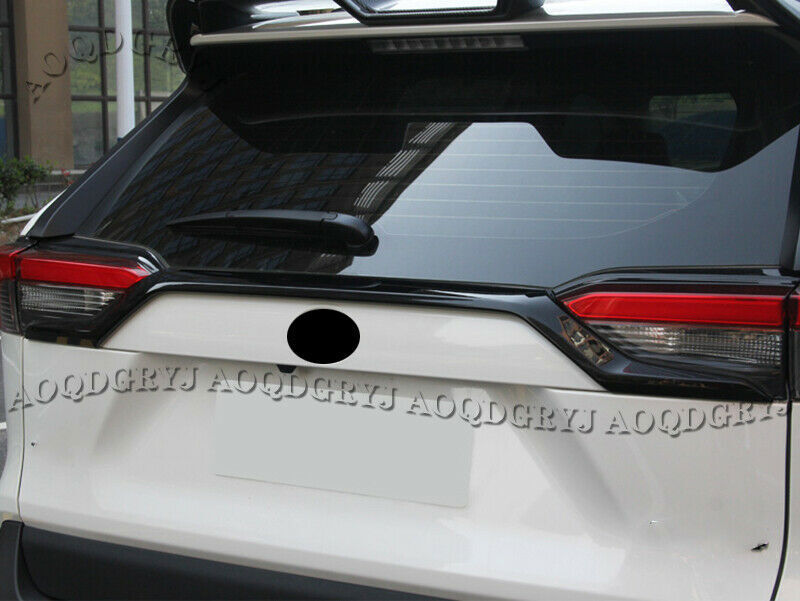 Glossy Black Rear Trunk Tailgate Moulding Trim Fits for TOYOTA RAV4 2019-2024