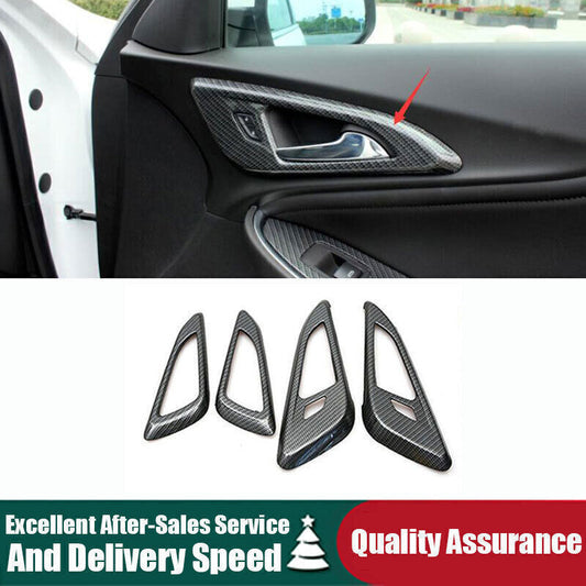 for Chevrolet Malibu 2016-2024 ABS Carbon Fiber Inner Door Handle Cover Trim 4X
