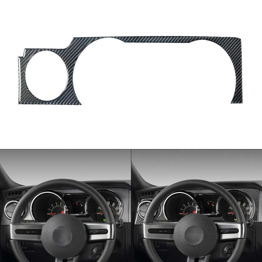 Carbon Fiber Console Speedmeter Surround Cover Trim for Ford for Mustang 2005-2009