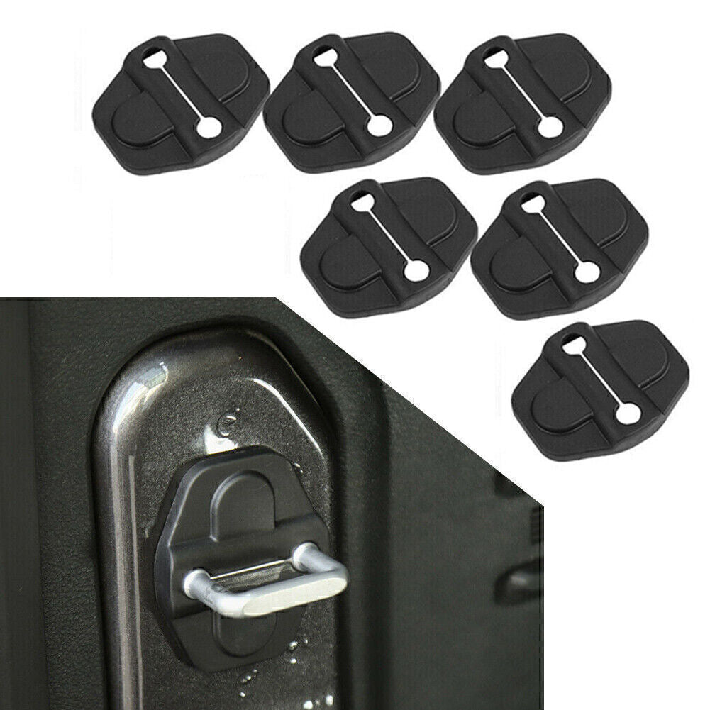 6x Car Door Lock Cover Trim Fit for Jeep for Wrangler JL Gladiator JT 18-2020