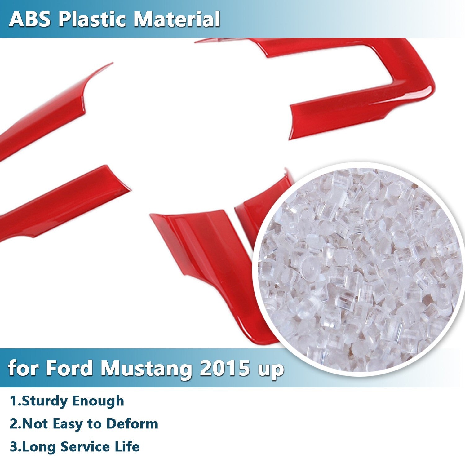 Steering Wheel Cover Trim Frame Stickers for Ford for Mustang 2015-2023 Accessories