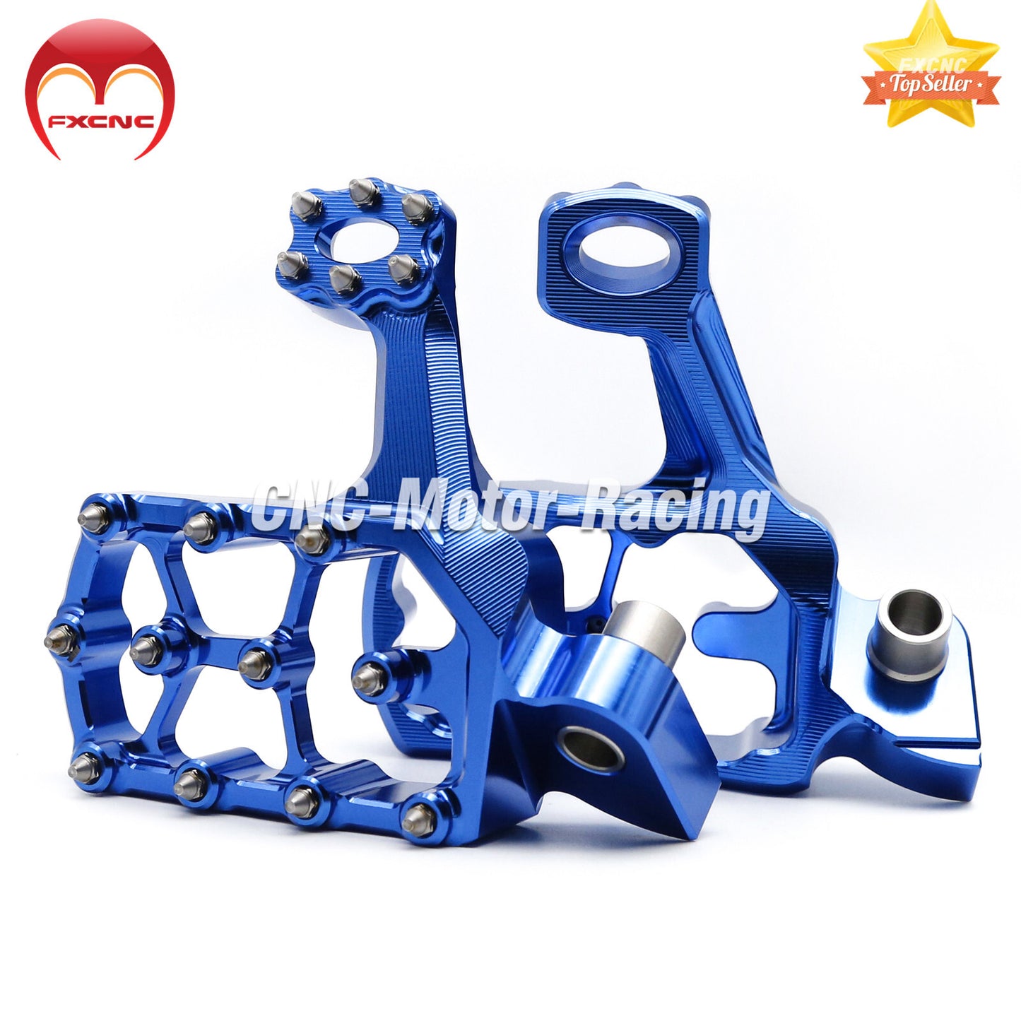 Compatible with for Yamaha YZ250F 2001-2017 CNC extended footrest pedal (blue foot).