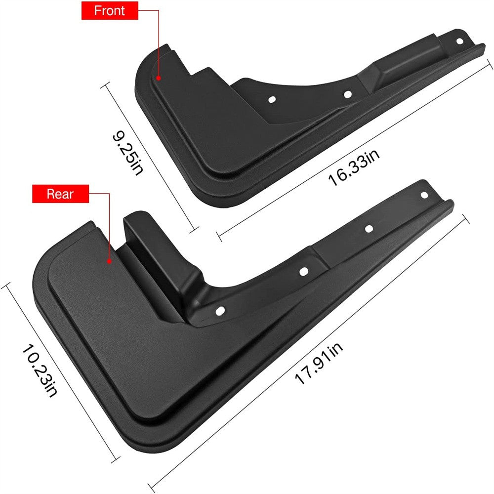Car Front Rear Guard Mud Guards Splash Set Black for Ford Maverick 2022-2023