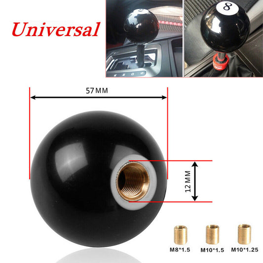 8 Billiard Ball Round Car Manual Gear Shift Knob Universal Shifter Lever Cover