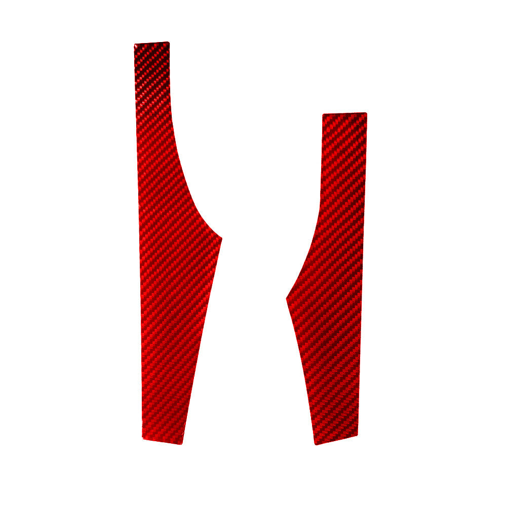 2X Red Carbon Fiber Front Door Panel Trim Cover for Hyundai for Veloster JS 2019-22