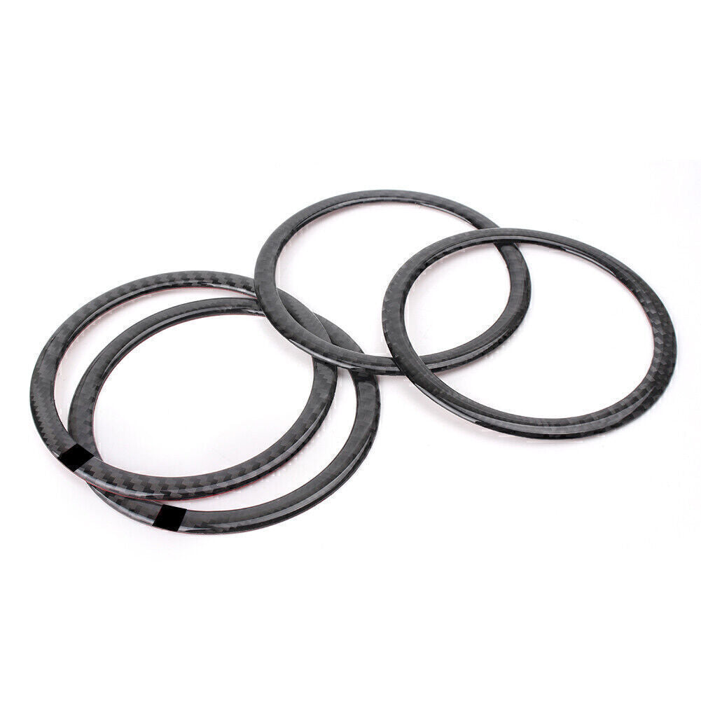 for BMW E90 3 Series E84 X1 Carbon Fiber Door Speaker Loud Cover Sticker Trim