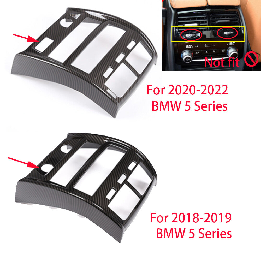 Silver ABS Inner Rear Air Vent Outlet Panel Cover for BMW 5 Series G30 2020-2022