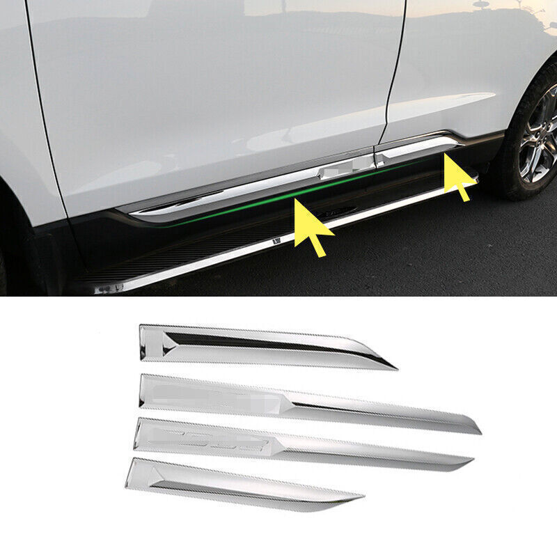 for Ford Edge 2017-2021 Chrome Door Side Body Molding Trim Sill Cover Guard Trim
