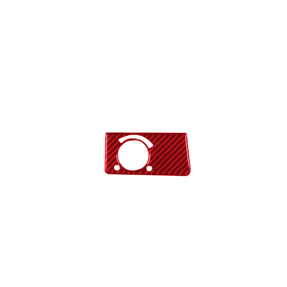 Red Carbon Fiber Headlight Switch Cover Trim for Mercedes-Benz W211 2003-2009