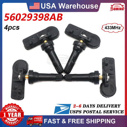 56029398AB 68241067AB 4-piece Tire Pressure Sensor (TPMS) for Dodge for Chrysler for Jeep for RAM