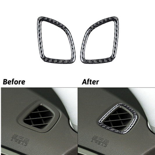 2Pcs Carbon Fiber Dashboard Air Vent Outlet Trim for Subaru Forester 2009-2013