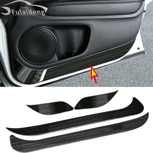 4P for Honda Vezel HR-V 2016-2020 Black Car Door Anti-Kick Pad Guard Cover Trim