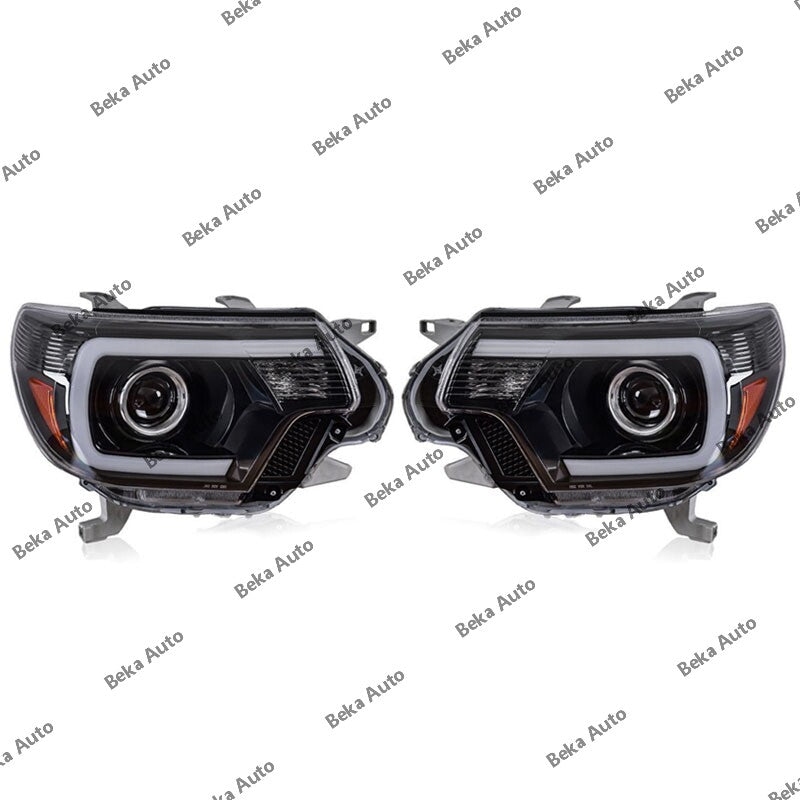 Suitable for 2012-2015 for Toyota Tacoma [LED C-bar] Left front black headlight