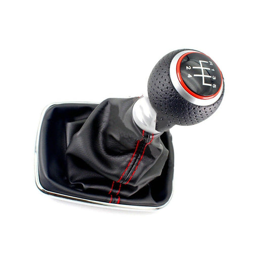 5-Speed 12mm Car Gear Shift Knob w/Boot For 98-06 for VW for Bora MK4 for Golf 4 for Jetta 4