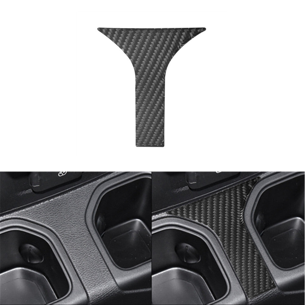 Carbon fiber beverage holder rear for Jeep for Wrangler JL 2018 + gladiator 2020 +