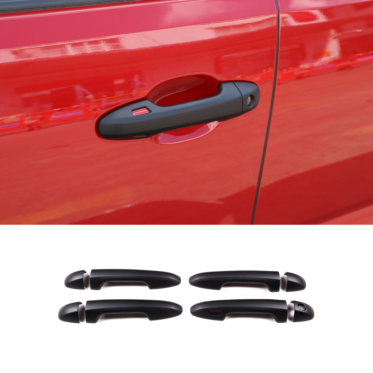 2 Carbon fiber taillight and side light trim covers for Toyota Tundra 2022-23
