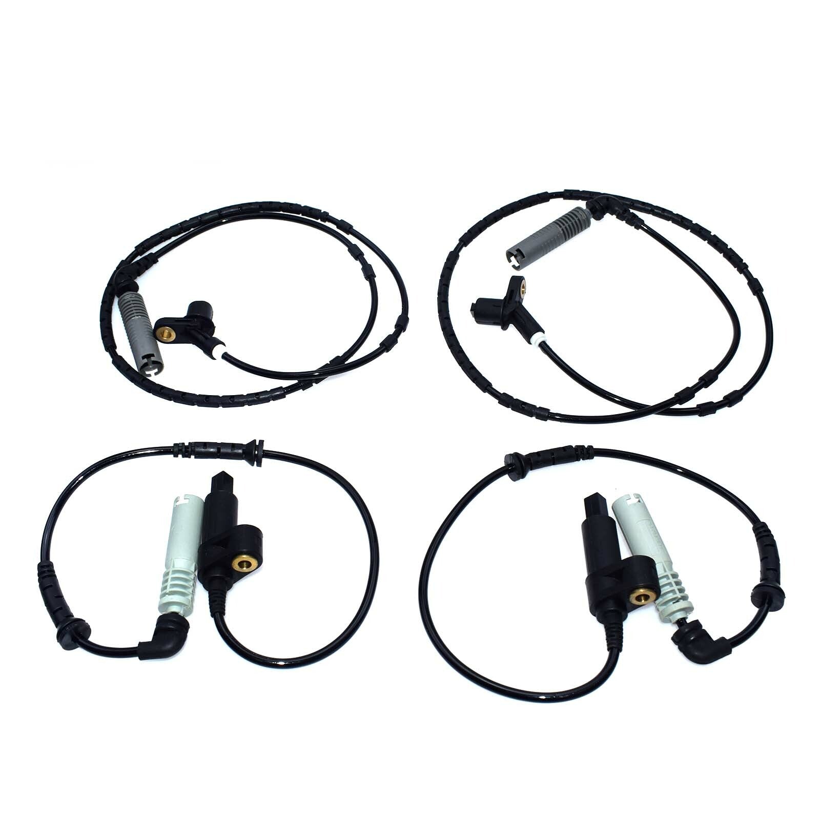 4-pack front and rear ABS wheel speed sensors for BMW E46 OEM manufacturer 34521164651 34521164652