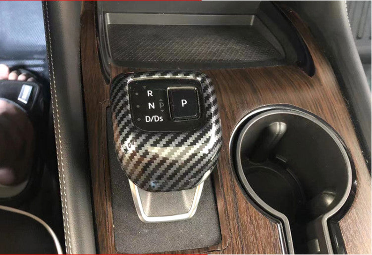 Interior Gear Shift Knob Cover Trim ABS Carbon Fiber for Nissan Rogue 2021-2023