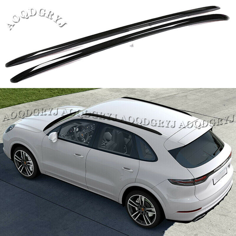 for Porsche for Cayenne 2019-2023 Glossy Black Roof Rails Baggage Luggage Rack Kit