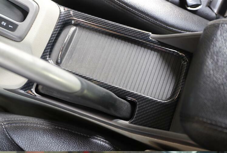 for Honda for Civic 9th Gen 2012-2015 Carbon Fiber Middle Console Water Cup Frame