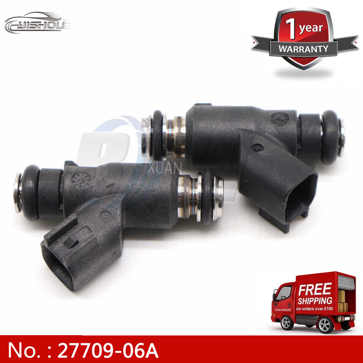 Fuel injector nozzle 27709-06A- for Harley-Davidson motorcycles, 25 degrees, 2 pieces.