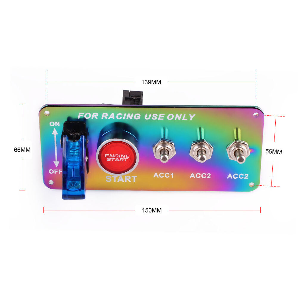 Car Auto Switch Pane Racing Ignition Toggle Panel Engine Neo Start Push Button