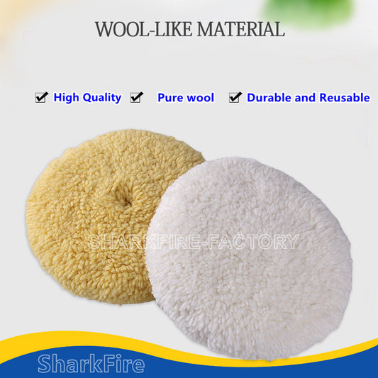 7-inch wool polishing pad, 100% natural wool, double-sided composite cutting and polishing.