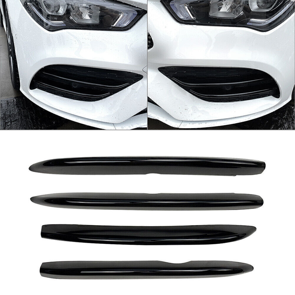 Front Fog Light Decorative Cover Trim for Mercedes-Benz CLA C118 2020+ Black