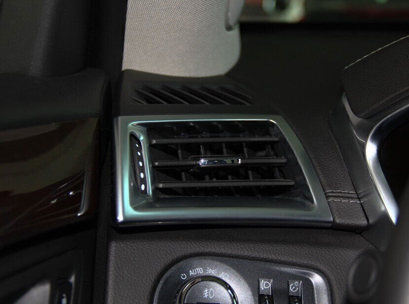 ABS Carbon Fiber Console LR Air Outlet Vent Cover Trim for Cadillac SRX 2010-15