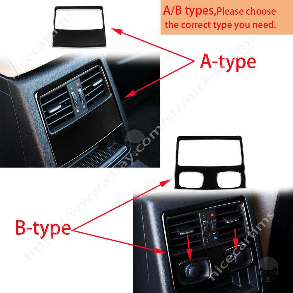 Black Rear Air Vent Outlet Panel Cover Trim Fit for BMW 3 Series E90 E92 2005-12
