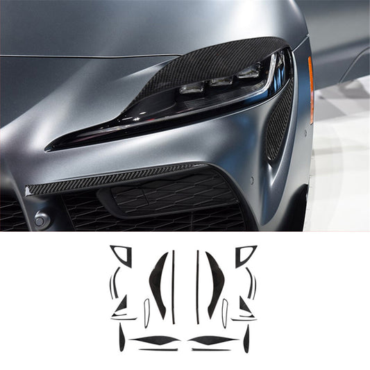 26Pcs Carbon Fiber Exterior Full Kit Cover Trim Sticker for Toyota Supra A90