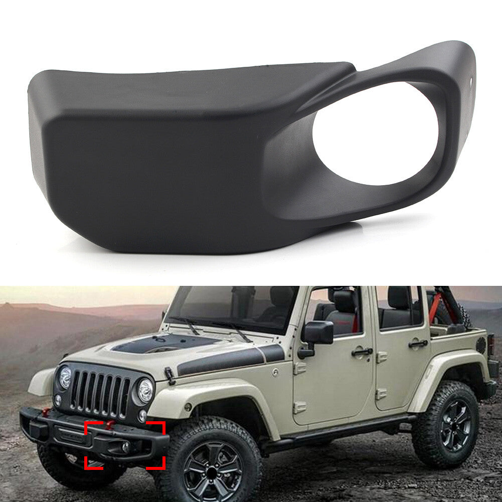 Left Side Front Bumpe Fog Light Lamp Bezels Cover Fit 2013-2017 for Jeep for Wrangler