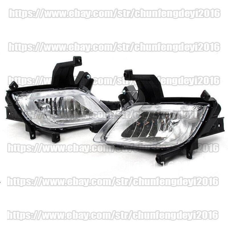 for KIA Forte K3 Cerato 14-16 2pcs Front Fog Lamp Kit w/Bulb Switch Cable Bezel