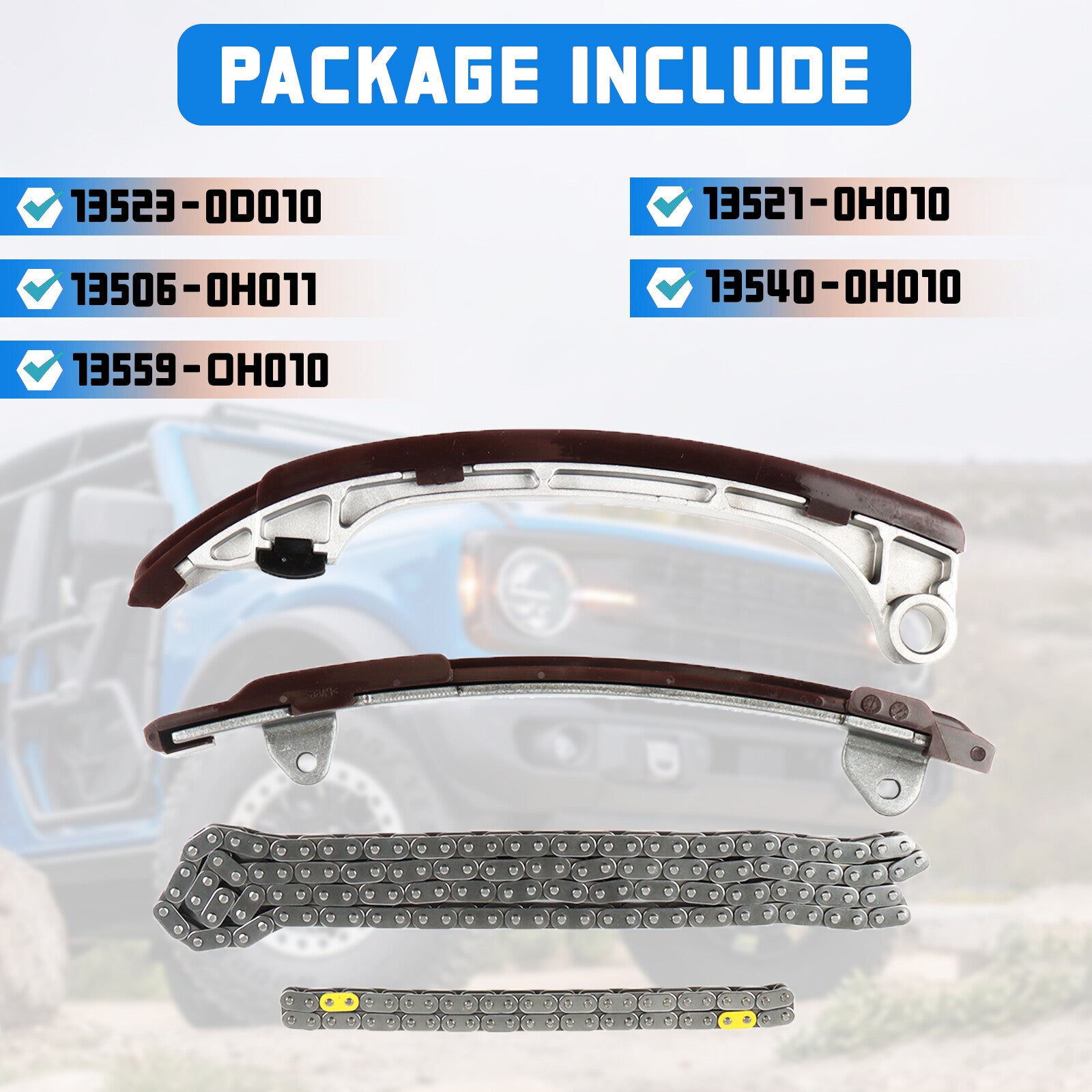 Timing Chain Kit fit for Pontiac 2.4L DOHC 16v 1AZFE 2AZFE 01-11 for Toyota