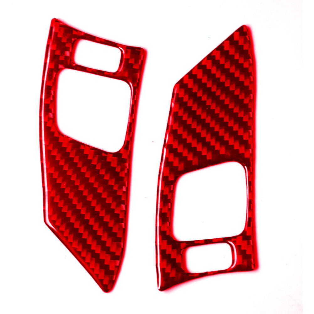 for Lexus IS250 350 2006-2012 Red Carbon Fiber Steering Wheel Trim Cover Type B