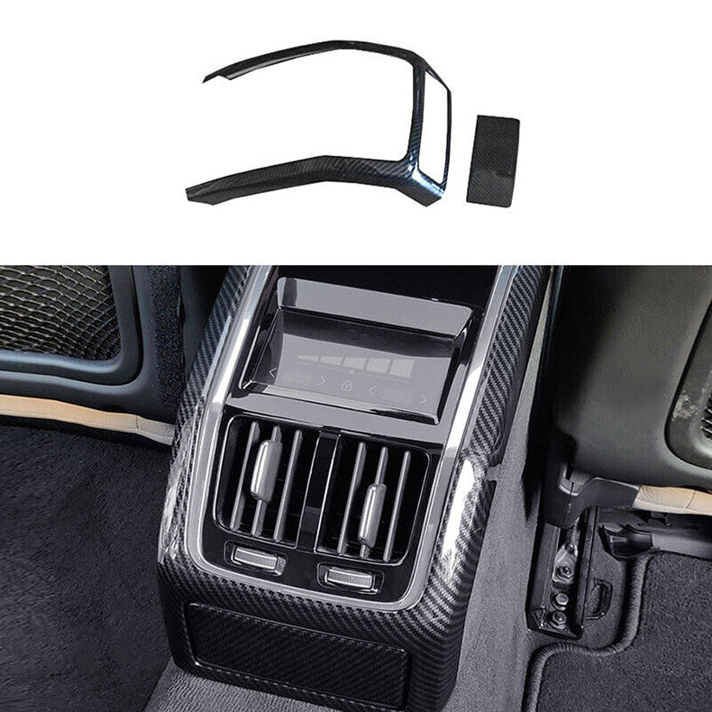 for Volvo S90 2017-2022 Carbon Fiber Inner Rear Air Outlet Vent Frame cover Trim