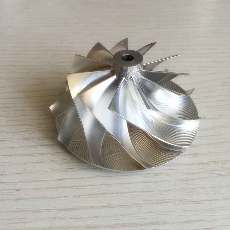 GT15-25 53.11/70.98 mm 11+0 Blade Aluminum 2618/Bill Turbine Compressor Wheel