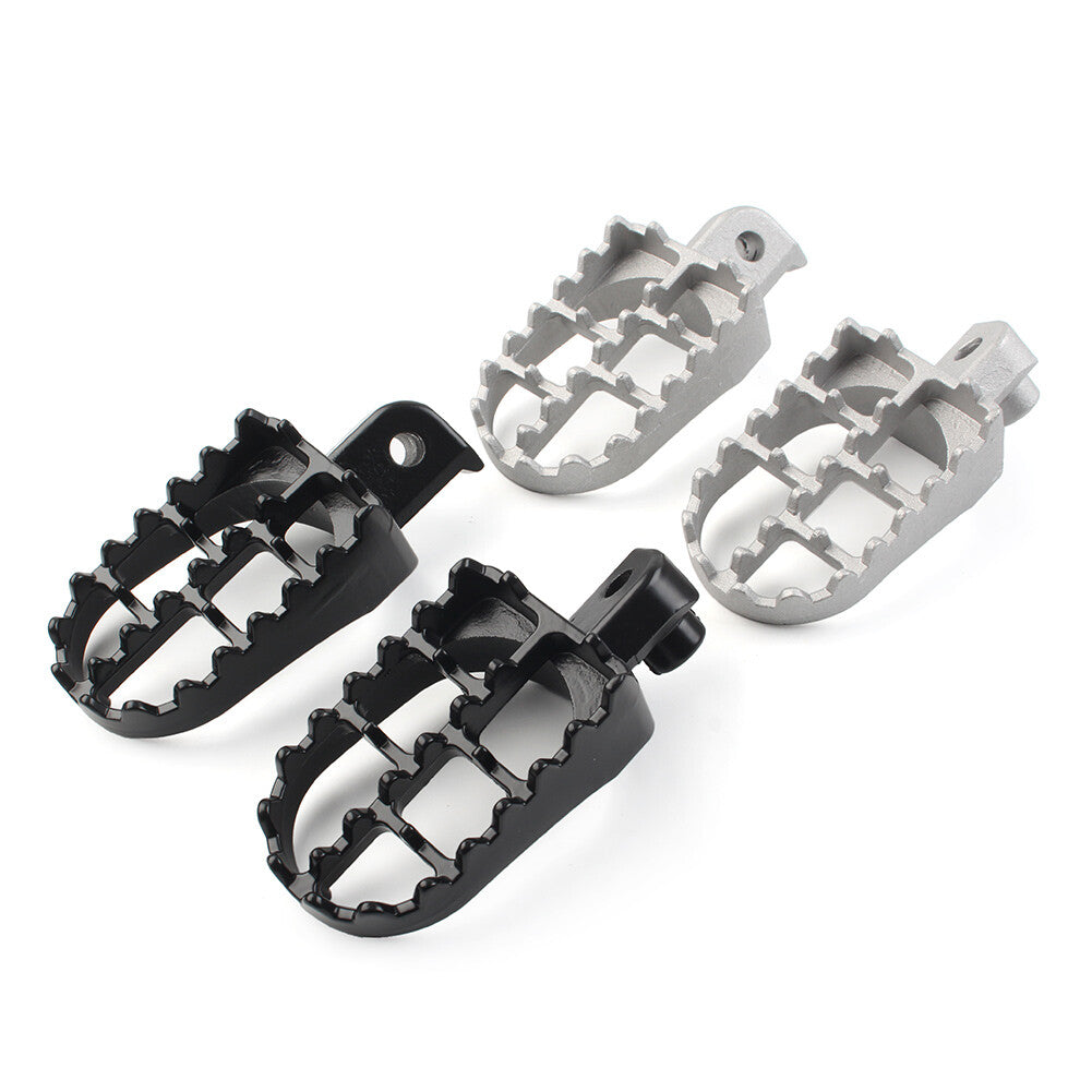 Silver Motorcycle Wide Fat Foot Pegs Footrest Footpegs Pedal for Yamaha for Honda