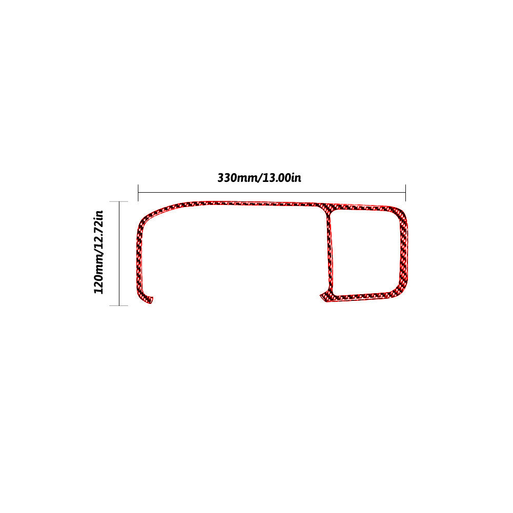 Red Carbon Fiber GPS Navigation Frame Cover Trim for Volvo V60 2010-2017