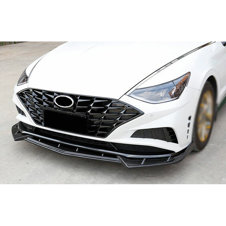 for Hyundai Sonata 2020-2023 Carbon Fiber Front Bumper Lip Chin Splitter Spoiler