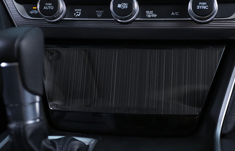 for Honda Accord 2018-2022 Black Stainless Console Cigarette Lighter Panel Trim