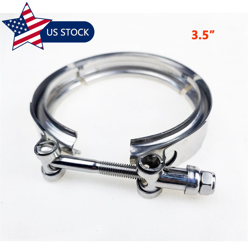 3.5 Universal Stainless Steel V-Band Clamp for Turbo Downpipe Exhaust Pipe