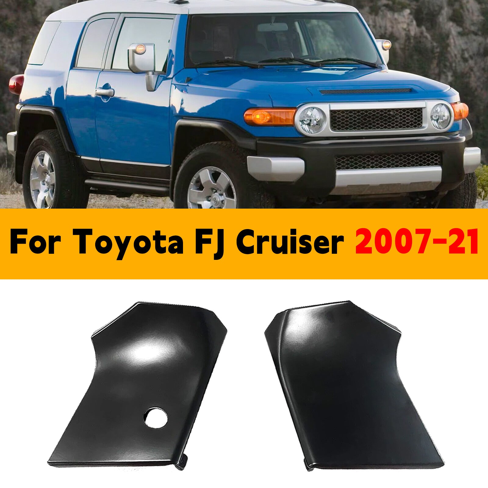 1Pair for Toyota FJ Cruiser 2007-21 Hood Side Trim Cover Scratch Resistant Panel