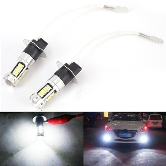 2pc H3 LED 100W Super Bright Fog-Light Bulbs 6000K White/Canbus Conversion,DC12V